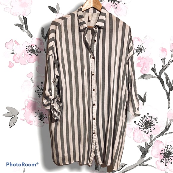 PRIMI Striped Full Button-Down Cardigan, S - Picture 15 of 15